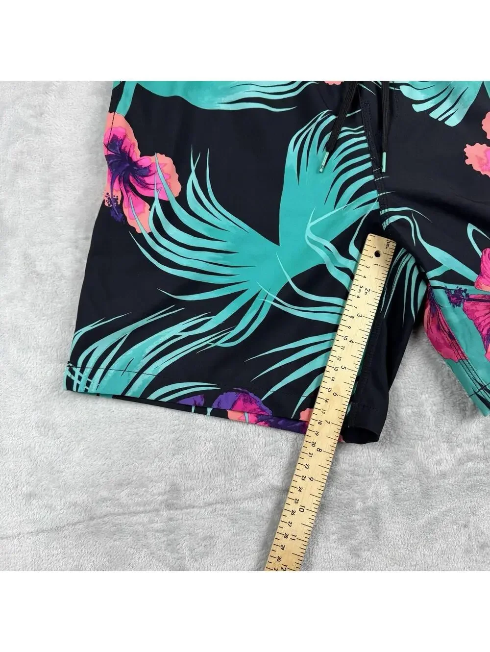 Billabong Sundays Layback Recycler Tropical Swim Shorts Size M Unlined Y2K Relax